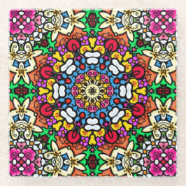 Groovy Funky Flower Power  Glasuntersetzer