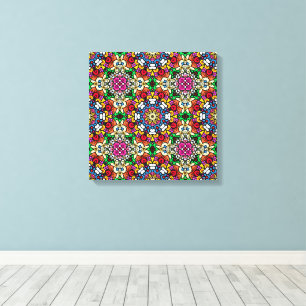 Groovy Funky Flower Power  Leinwanddruck