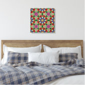 Groovy Funky Flower Power  Leinwanddruck (Insitu (Schlafzimmer))