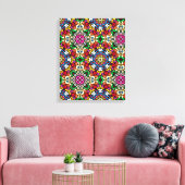 Groovy Funky Flower Power  Leinwanddruck (Insitu (Wohnzimmer))