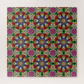 Groovy Funky Flower Power Unmögliches Puzzle (Horizontal)