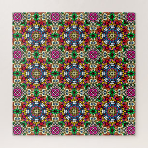 Groovy Funky Flower Power Unmögliches Puzzle