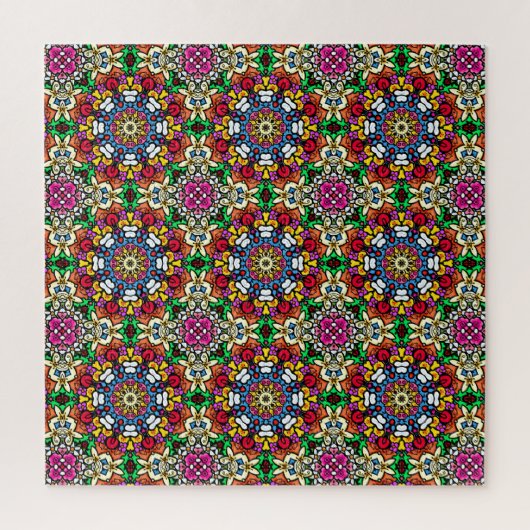 Groovy Funky Flower Power Unmögliches Puzzle (Vertikal)