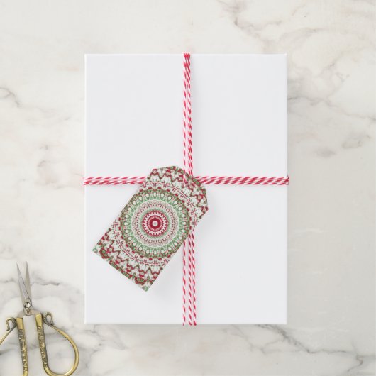 Groovy Funky Gefärbte Krawatte Christmas Boho Hipp Geschenkanhänger (Mit Garn)