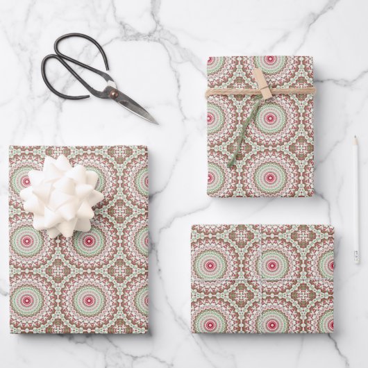 Groovy Funky Gefärbte Krawatte Christmas Boho Hipp Geschenkpapier Set (Vorderseite)