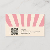 Groovy Funky Hippie 60er mit QR Business Card Visitenkarte (Rückseite)