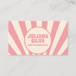 Groovy Funky Hippie 60er mit QR Business Card Visitenkarte