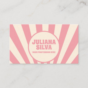 Groovy Funky Hippie 60er mit QR Business Card Visitenkarte