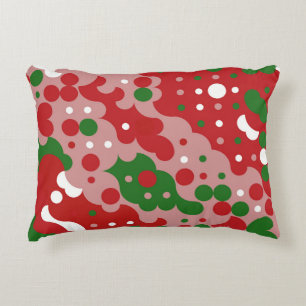 Groovy Funky Mod Retro Weihnachtsmuster Dekokissen