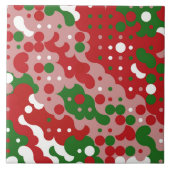 Groovy Funky Mod Retro Weihnachtsmuster Fliese (Vorderseite)