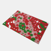 Groovy Funky Mod Retro Weihnachtsmuster Fußmatte (Schrägansicht)