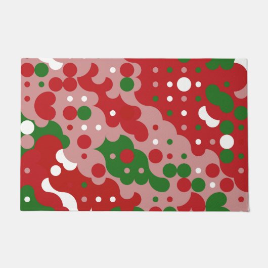 Groovy Funky Mod Retro Weihnachtsmuster Fußmatte (Vorderseite)