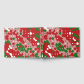 Groovy Funky Mod Retro Weihnachtsmuster Gästebuch (Voll)