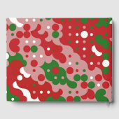 Groovy Funky Mod Retro Weihnachtsmuster Gästebuch (Rückseite)