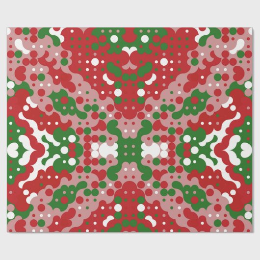 Groovy Funky Mod Retro Weihnachtsmuster Geschenkpapier (Flach)
