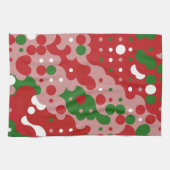 Groovy Funky Mod Retro Weihnachtsmuster Geschirrtuch (Horizontal)