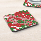 Groovy Funky Mod Retro Weihnachtsmuster Getränkeuntersetzer (Linke Seite)