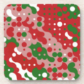 Groovy Funky Mod Retro Weihnachtsmuster Getränkeuntersetzer (Vorderseite)