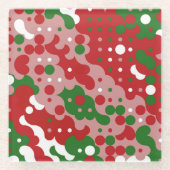 Groovy Funky Mod Retro Weihnachtsmuster Glasuntersetzer (Vorderseite)