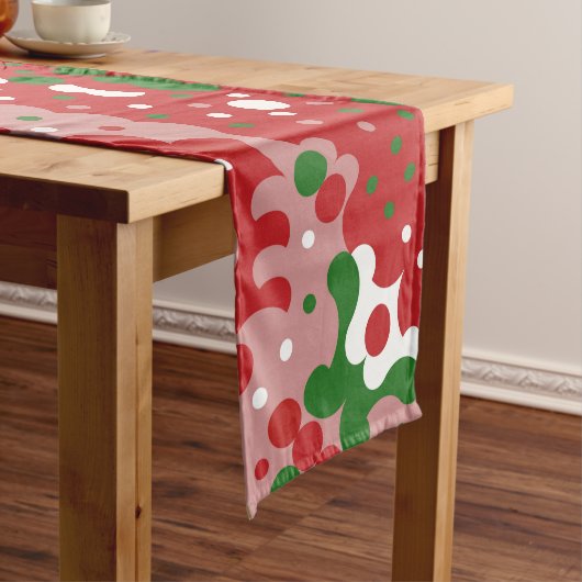 Groovy Funky Mod Retro Weihnachtsmuster Großer Tischläufer (Beispiel)