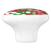 Groovy Funky Mod Retro Weihnachtsmuster Keramikknauf (Seitenansicht)