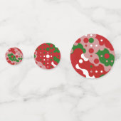 Groovy Funky Mod Retro Weihnachtsmuster Konfetti (Vorderseiten)