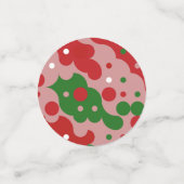 Groovy Funky Mod Retro Weihnachtsmuster Konfetti (Klein Vorderseite)