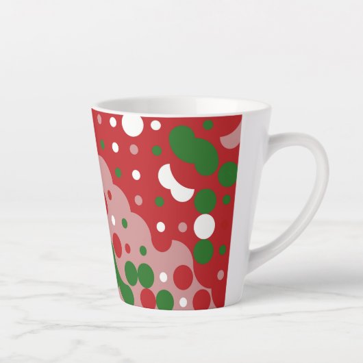 Groovy Funky Mod Retro Weihnachtsmuster Milchtasse (Rechts)