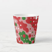 Groovy Funky Mod Retro Weihnachtsmuster Milchtasse (Vorderseite)