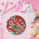 Groovy Funky Mod Retro Weihnachtsmuster Pappteller (Party)