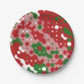 Groovy Funky Mod Retro Weihnachtsmuster Pappteller (Vorderseite)
