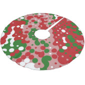 Groovy Funky Mod Retro Weihnachtsmuster Polyester Weihnachtsbaumdecke (Schrägansicht)