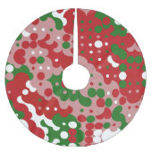 Groovy Funky Mod Retro Weihnachtsmuster Polyester Weihnachtsbaumdecke (Vorderseite)