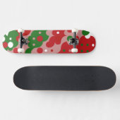 Groovy Funky Mod Retro Weihnachtsmuster Skateboard (Horizontal)