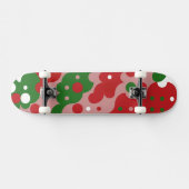 Groovy Funky Mod Retro Weihnachtsmuster Skateboard (Horizontal)