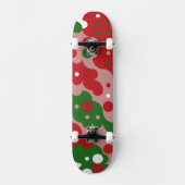 Groovy Funky Mod Retro Weihnachtsmuster Skateboard (Vorderseite)