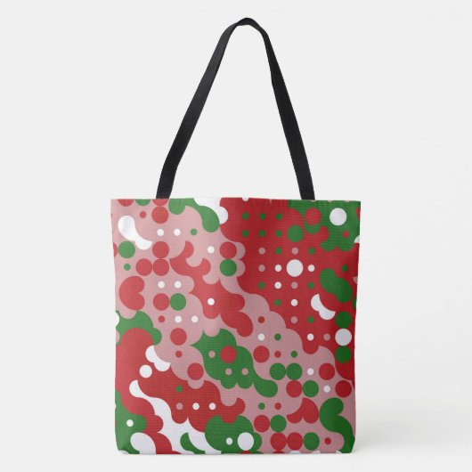 Groovy Funky Mod Retro Weihnachtsmuster Tasche (Vorderseite)