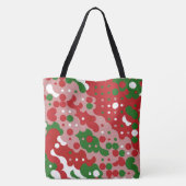 Groovy Funky Mod Retro Weihnachtsmuster Tasche (Rückseite)