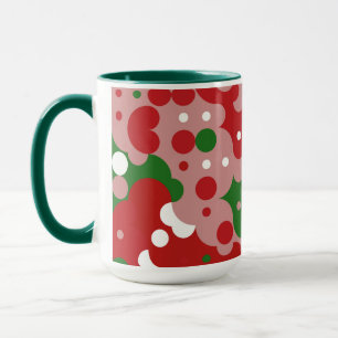 Groovy Funky Mod Retro Weihnachtsmuster Tasse