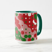 Groovy Funky Mod Retro Weihnachtsmuster Tasse (VorderseiteRechts)