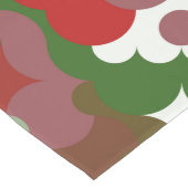 Groovy Funky Retro Boho Red und Green Christmas Großer Tischläufer (Ecke)