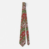 Groovy Funky Retro Boho Red und Green Christmas Krawatte (Vorderseite)