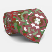 Groovy Funky Retro Boho Red und Green Christmas Krawatte (Gerollt)