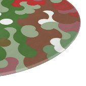 Groovy Funky Retro Boho Red und Green Christmas Schneidebrett (Ecke)