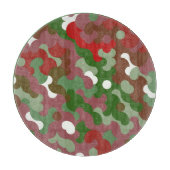 Groovy Funky Retro Boho Red und Green Christmas Schneidebrett (Vorderseite)