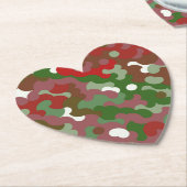 Groovy Funky Retro Boho Red und Green Christmas Untersetzer (angewinkelt)