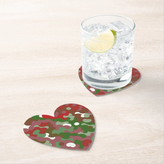 Groovy Funky Retro Boho Red und Green Christmas Untersetzer (Vor Ort)