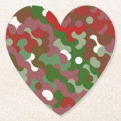 Groovy Funky Retro Boho Red und Green Christmas Untersetzer (Vorderseite)