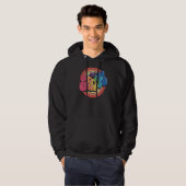 Groovy Funky Vintag Rainbow Circle Hoodie (Vorne ganz)