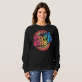 Groovy Funky Vintag Rainbow Circle Sweatshirt (Vorne ganz)